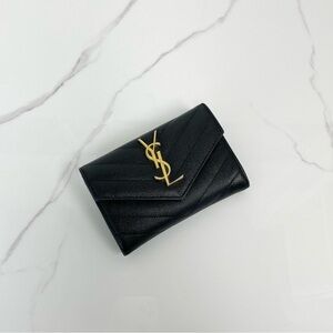 Saint Laurent Cassandre Matelasse Small Envelope Wallet